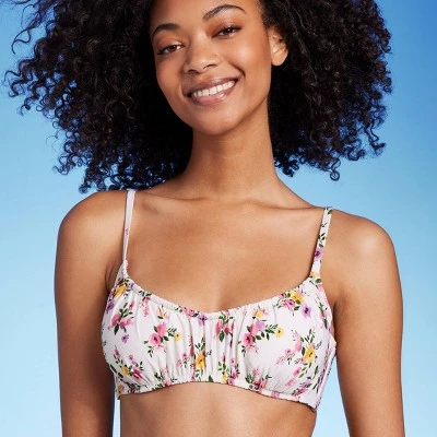 Women's Ruched Underwire Bikini Top - Shade & Shore™ Multi Ditsy Floral Print 2 Women's Ruched Underwire Bikini Top - Shade & Shore™ Multi Ditsy Floral Print - Image 2