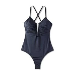 Women's Shirred V-Wire Plunge One Piece Swimsuit - Shade & Shore™ Gray 15 Women's Shirred V-Wire Plunge One Piece Swimsuit - Shade & Shore™ Gray -Shade & Shore Sales Shop GUEST c1a96fff c11d 40b1 8799 4319d02c76ff