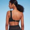 Women's One Shoulder Mesh Bikini Top - Shade & Shore™ Black