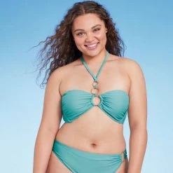 Women's Ring-Front Halter Bandeau Bikini Top - Shade & Shore™ White -Shade & Shore Sales Shop GUEST ca765996 0593 4155 a905 720c2a454000