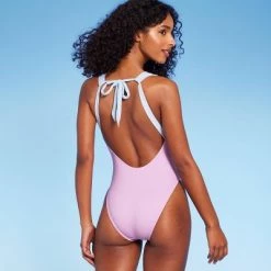 Women's Twist-Front Plunge One Piece Swimsuit - Shade & Shore™ Brown
