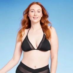 Women's Mesh Triangle Bikini Top - Shade & Shore™ Black -Shade & Shore Sales Shop GUEST d7c875b4 6c57 46df bab0 8faa3b718bb7 1