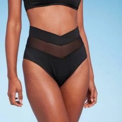 Women's Mesh High Waist Bikini Bottom - Shade & Shore™ Black -Shade & Shore Sales Shop GUEST da982d56 5dd2 4d5b a663 f136e617728b 2