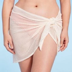 Women's Crochet Side-Tie Cover Up Sarong - Shade & Shore™ Off-White -Shade & Shore Sales Shop GUEST de7b3917 9d2a 4f90 b912 cb117e1c6b94