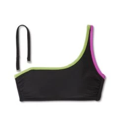 Women's Contrast Binding One Shoulder Bralette Bikini Top - Shade & Shore™ Black -Shade & Shore Sales Shop GUEST e02a97fc 3082 4df6 9fba 00ed5fbed65c