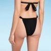 Women's Tunneled High Leg Extra Cheeky Bikini Bottom - Shade & Shore™ Black