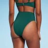 Women's High Waist High Leg Extra Cheeky Bikini Bottom - Shade & Shore™ Green