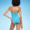 Women's Tunneled Plunge One Piece Swimsuit - Shade & Shore™ Brown