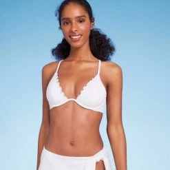 Women's Underwire Ruffle Trim Bikini Top - Shade & Shore™ White -Shade & Shore Sales Shop GUEST f17a9ed8 5bfb 44bf a36f c951a16561cb